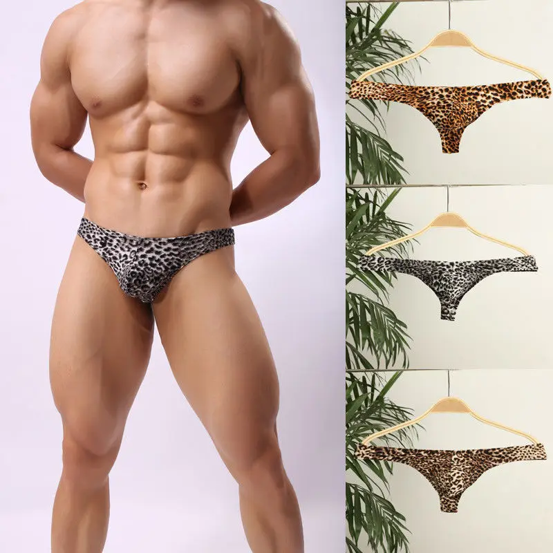 

Meihuida Hot Sale Sexy Men's Underwear Bulge Pouch G-string Thongs arrival Animal Shorts Underpants Man Thongs Birthday Dropship