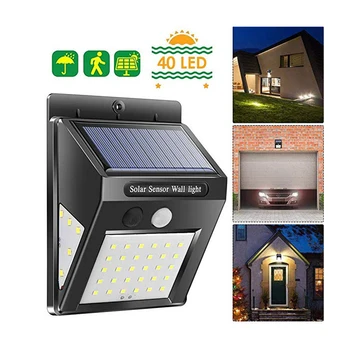 

Outdoor Waterproof Solar Power Wall Light 3-Sided Illumination PIR Motion Sensor Energy Saving Street LED Light