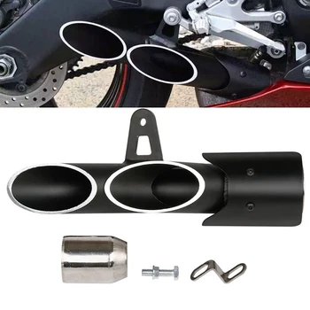 

Motorcycle Dual-outlet Exhaust Tail Pipe Muffler Tailpipe Tip for Yamaha YZF-R6 /Suzuki GSX-R/BMW S1000RR/Honda CBR250RR
