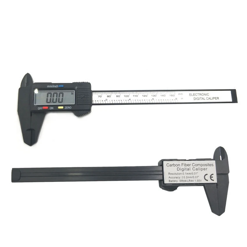 

150mm Electronic Digital Caliper 6 Inch Carbon Fiber Vernier Caliper Gauge Micrometer Measuring Tool Digital Ruler