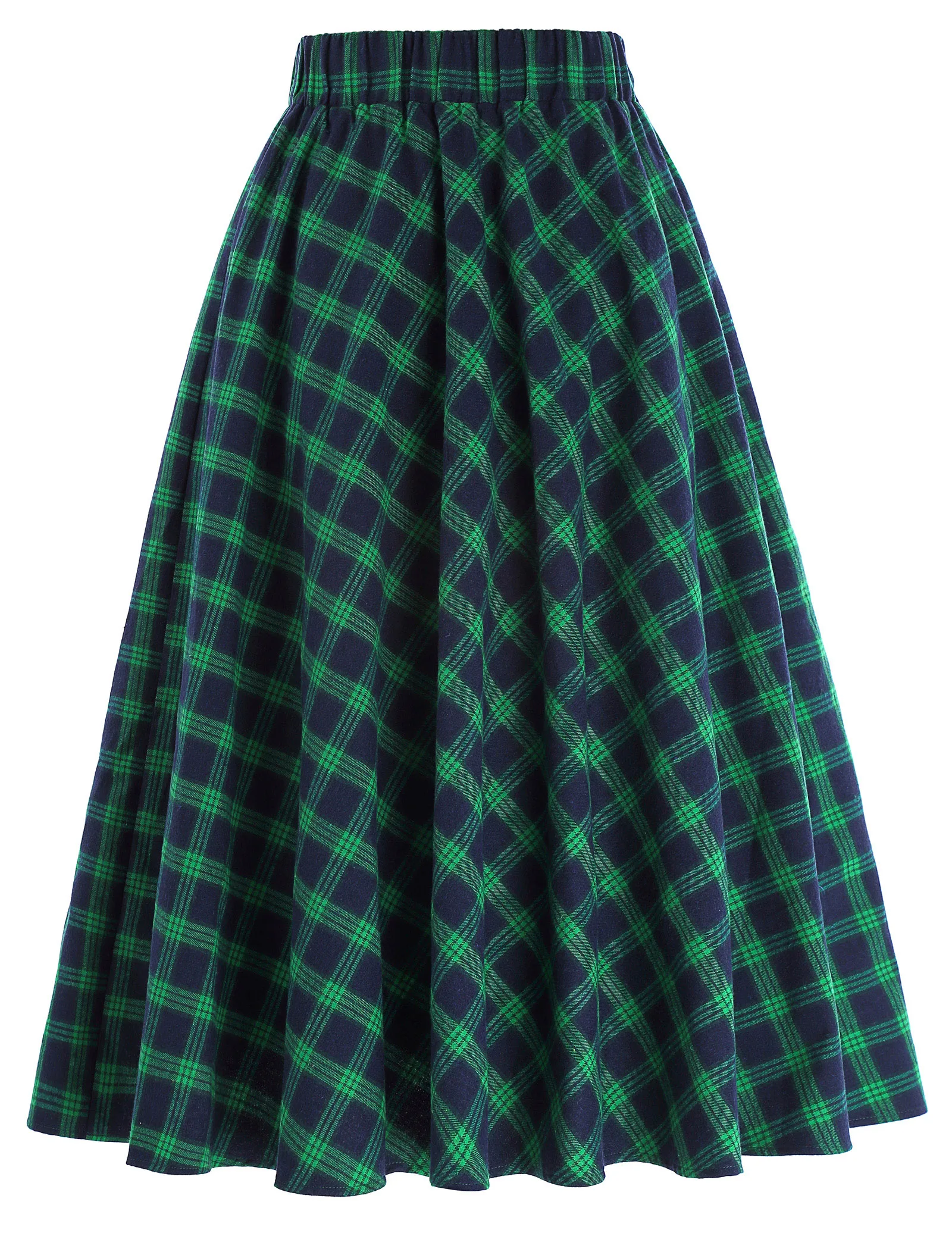 Для женщин Дамы Винтаж сетке клетчатая хлопковая юбка-трапеция S-XL