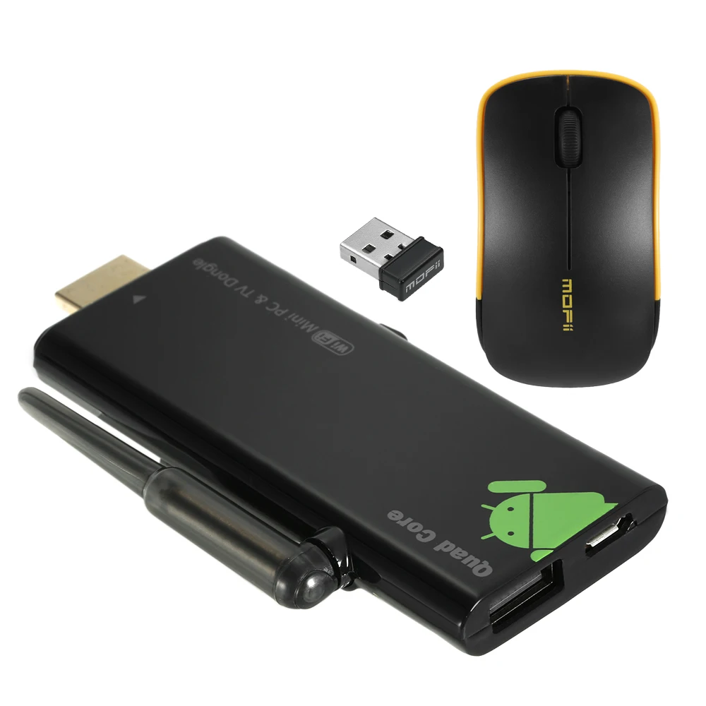 V21 Android 5,1 tv Stick четырехъядерный RK3128 1G/8G WiFi Bluetooth H.265 USB мини-ПК Miracast DLNA AirPlay tv Электронный ключ-заглушка