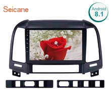 Seicane 2 din Android dvd-плеер Bluetooth gps навигационное радио для 2005-2012 HYUNDAI SANTA FE с wifi 1024*600 сенсорный экран