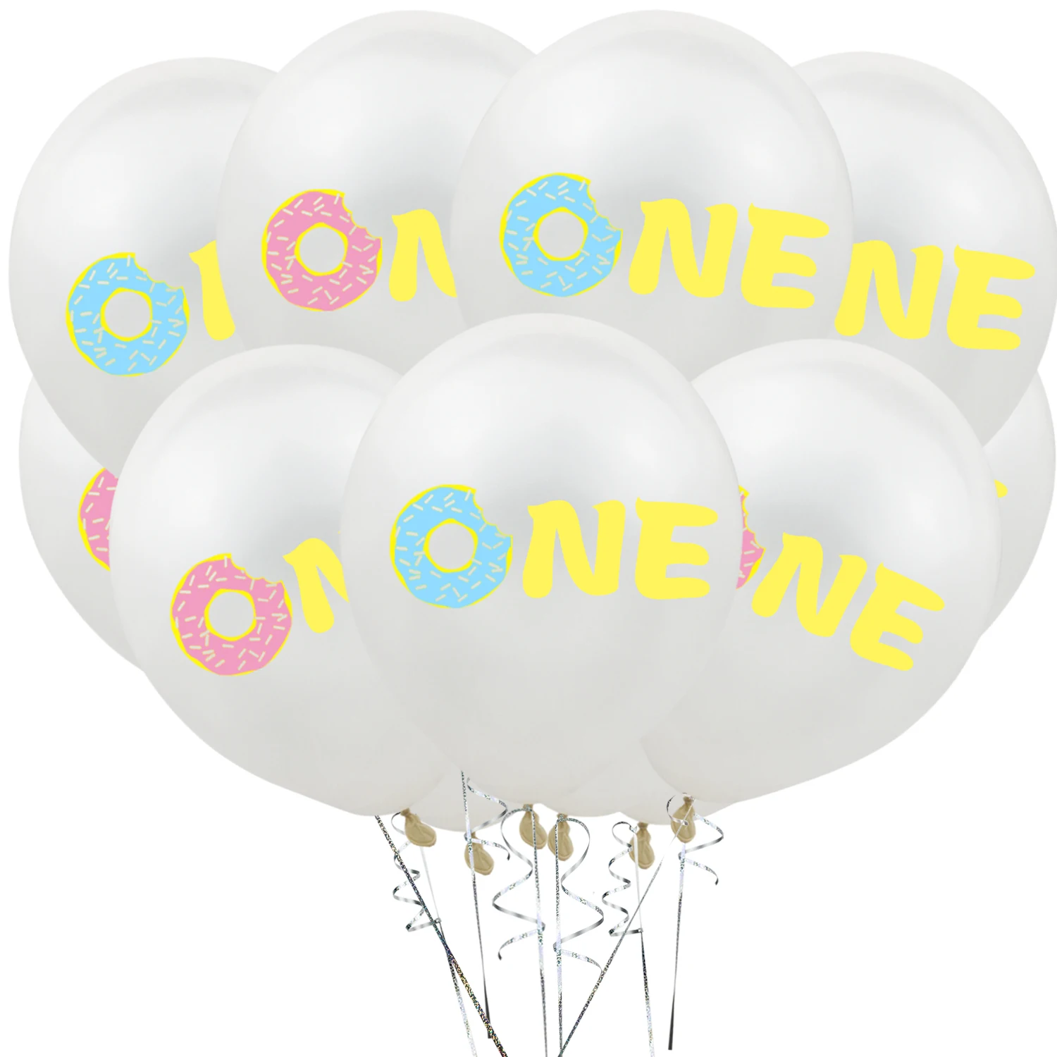 10Pcs//bag Baby Boys and Girls 1st First Birthday Balloon Age 1 Latex Balloons