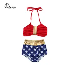 Г., 2 предмета, детский купальник-бикини с открытой спиной и открытыми плечами для маленьких девочек, купальный костюм, одежда для детей