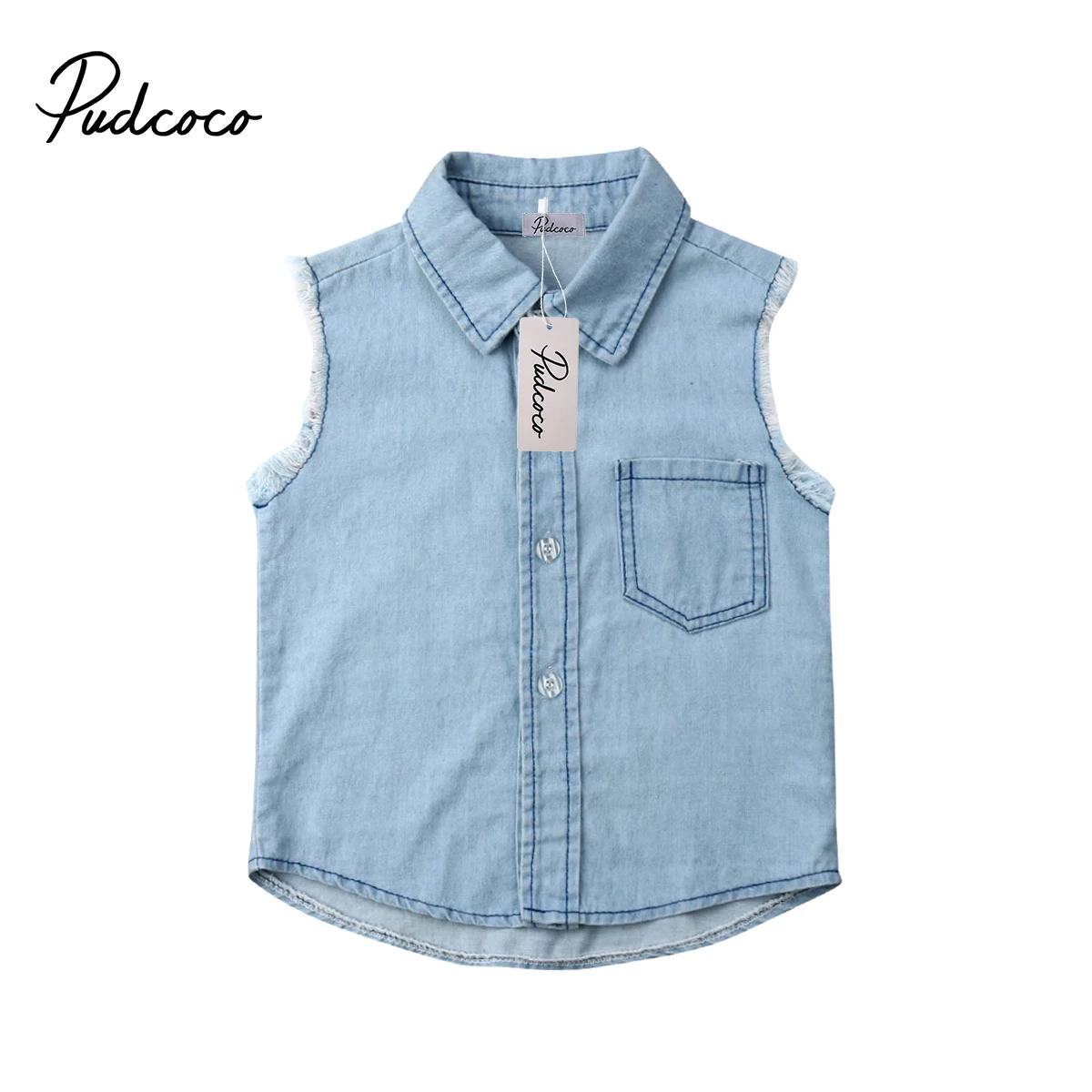 2019 Pudcoco Summer Toddler Kids Baby Girls Boys Denim Jacket