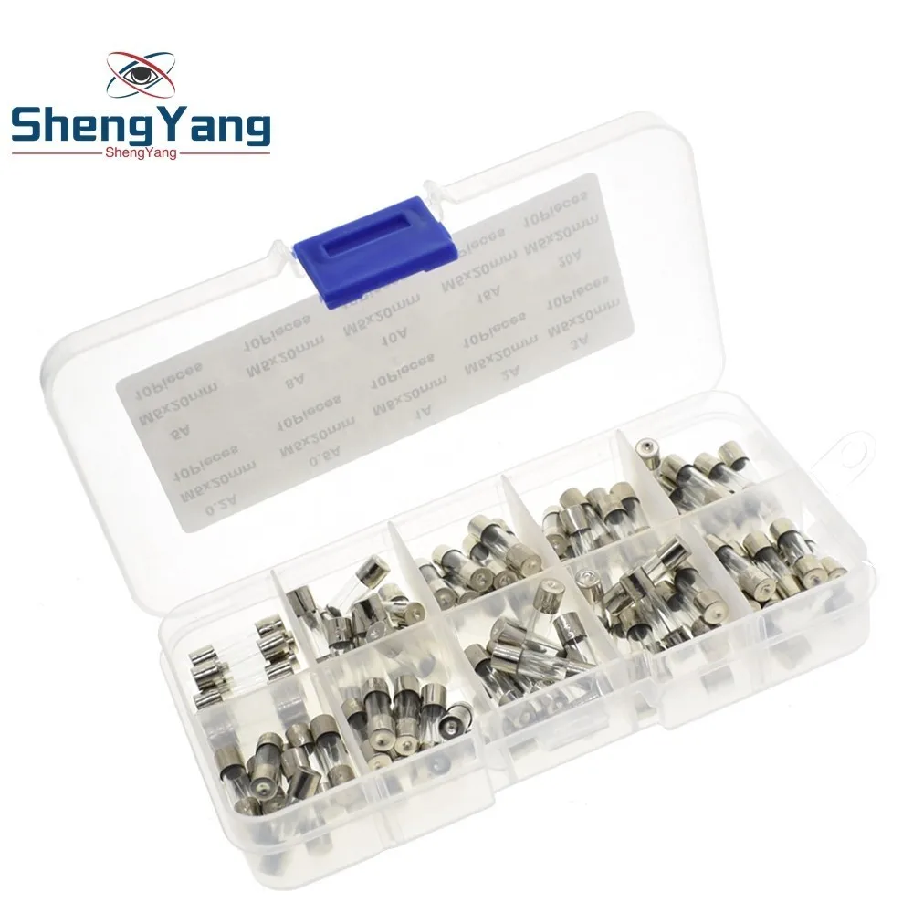 

ShengYang 5*20 Fast Quick Blow Glass Tube Assortment Kit, 5x20MM, 0.2A,0.5A 1A 2A 3A 5A 8A 10A 15A 20A/250V+ Box Free Shipping