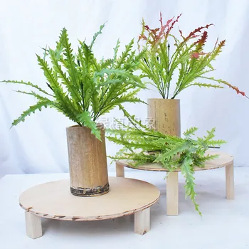 

Simulation Green Plant Seaweed Leaf Greenery Green Artificial Plant Spray Color Leaf Kelp Grass for Green Wall Decoration