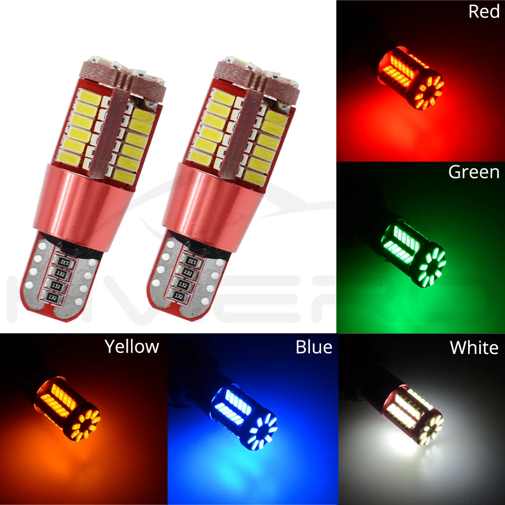10X T10 W5W 168 192 W5w 57smd указатель поворота номерной знак лампа багажника светодиодная