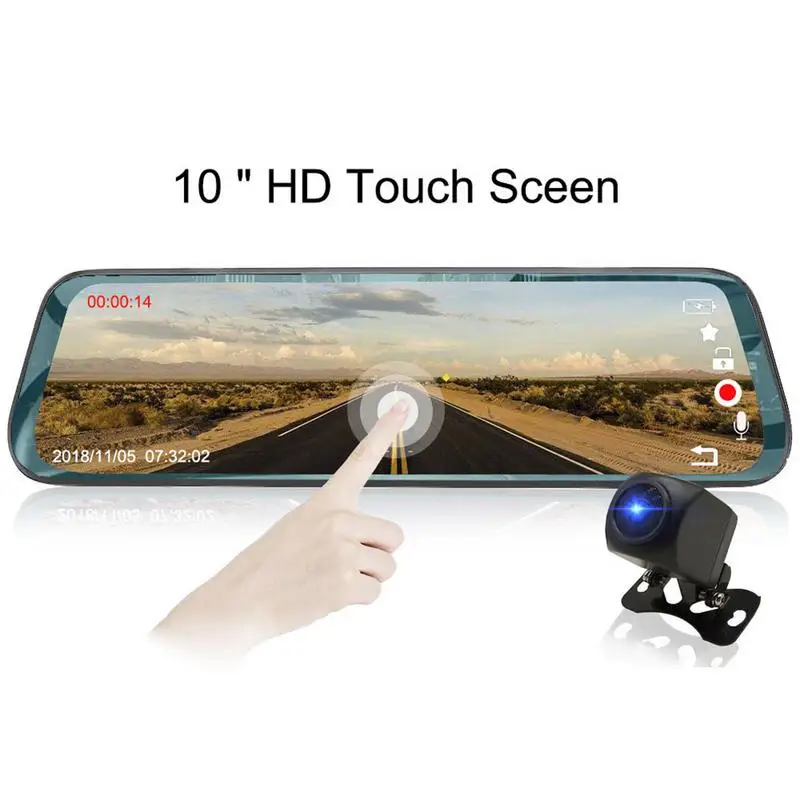 

Car 360 Streaming Media Rearview Mirror Driving Recorder Dvr full HD 1080p car Driving Reverse Image Recorder Camera dash cam
