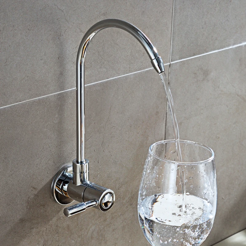 HighQualityWallMountSolidBrassWaterFilterFaucetChromePlate