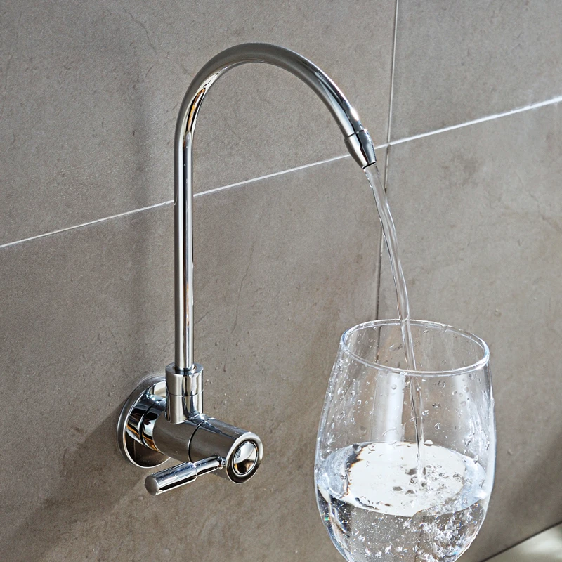 High Quality Wall Mount Solid Brass Water Filter Faucet Chrome Plate