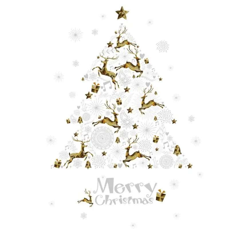 

Reindeers Snowflake Wall Decals Window Sticker Christmas Party Home Decor For Kids Baby Room Bedroom Home Decor