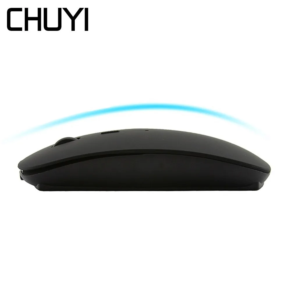 

CHUYI Wireless Rechargeable Mouse Silent Mute Button Ultrathin Slim Optical Ergonomic Mause Gaming Mice For Xiaomi Huawei Laptop