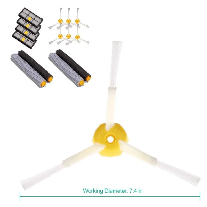 Запасные части для iRobot Roomba серии 800/900, аксессуары для вакуумных роботов, включает 4 фильтра, 6 боковых щеток, 4 Tangle-F