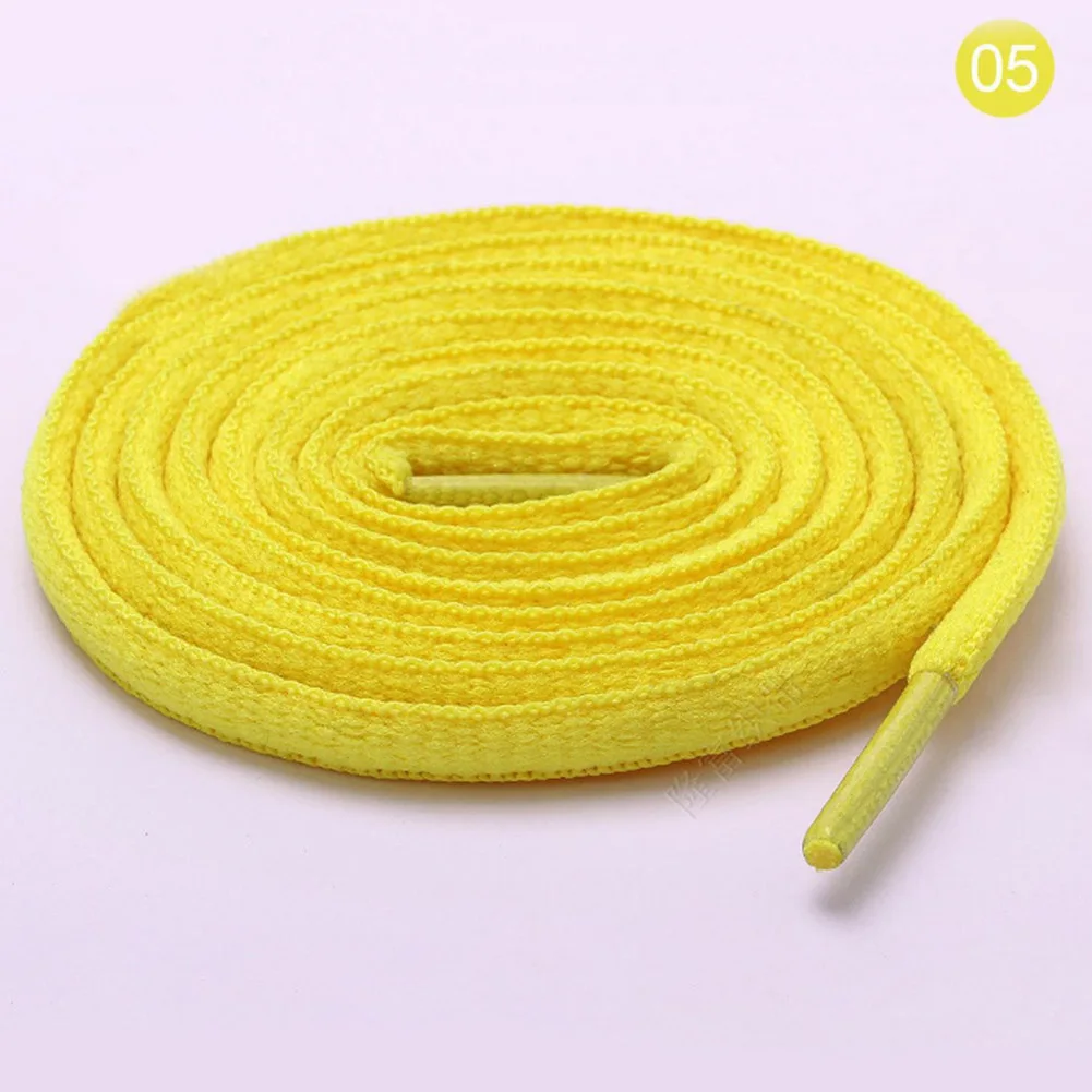 1Pair Oval Athletic Shoelaces Sport Sneaker Boots Shoe Laces Strings Multicolor Solid Color 33 Candy Color Fashion Shoelaces