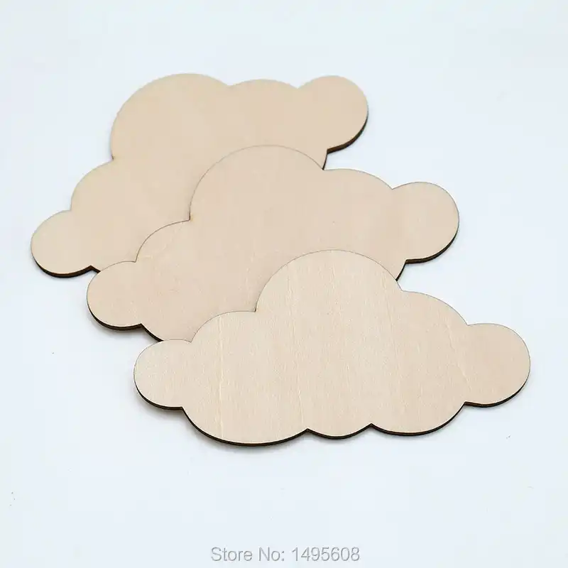 wooden cloud wall decor