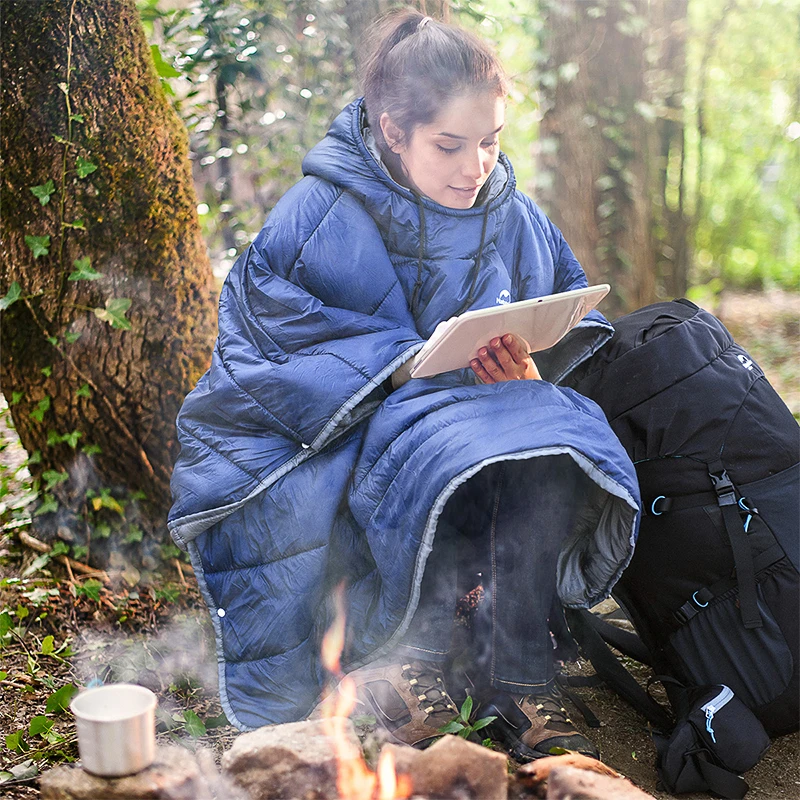 Naturehike Новое поступление открытый носимый плащ спальный мешок зимний плюс одеяло ленивый спальный мешок