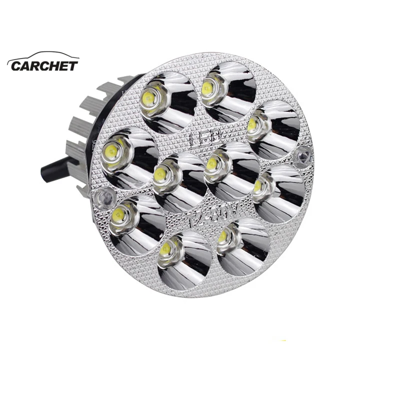 CARCHET 12-80V мотоциклов светодиодный головной светильник с 10 светодиодный бусины Водонепроницаемый головной светильник шарик спереди светильник Мотоцикл головной светильник