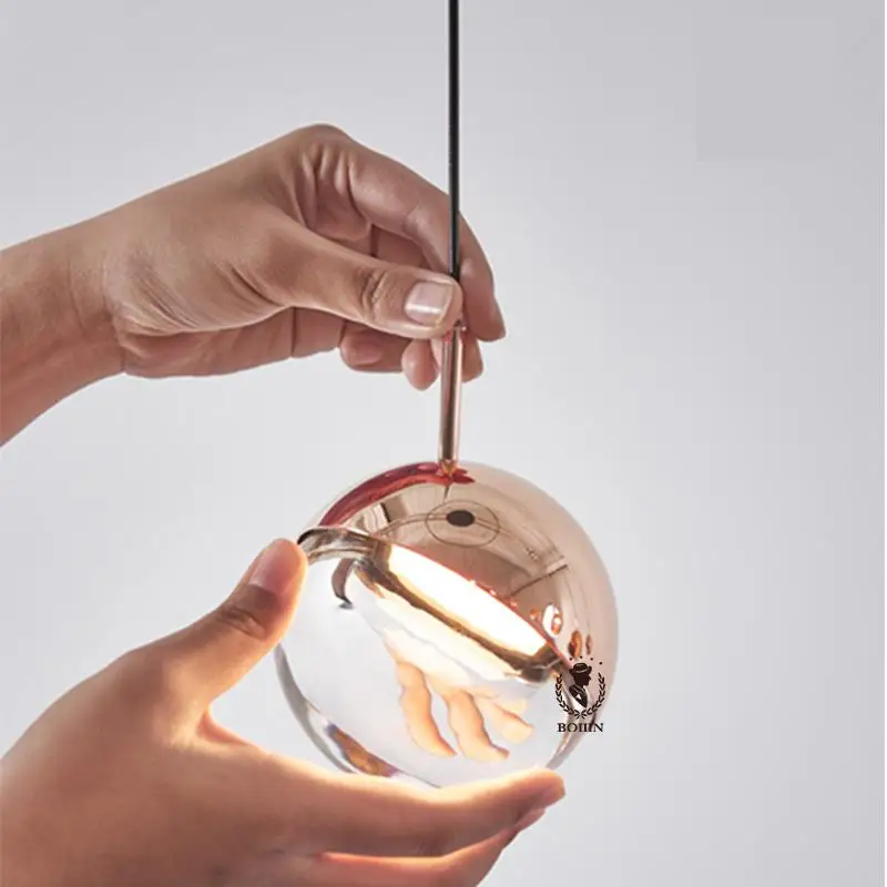 1 шт. подвесной светильник в виде стеклянного шара для кухни|restaurant lamps|pendant light