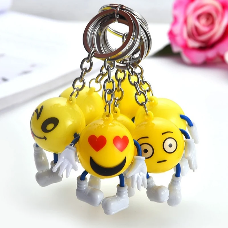 New Cute Emoji ExpressionToy Keychain Lovely Bag Car Key Pendant