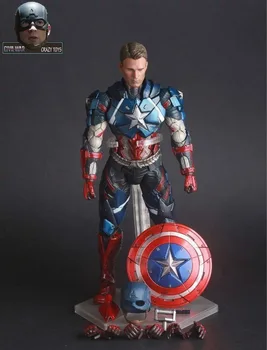 

Marvel Universe Avenger Captain America Crazy Toys Action Figure Display Toy