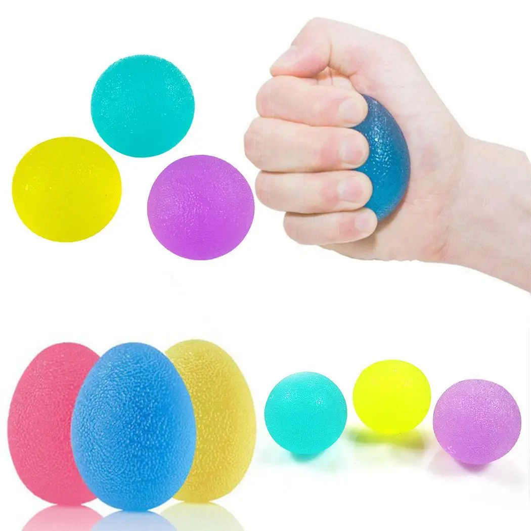 

High-elastic Grip Ball Hand Function Rehabilitation Training Set(3Pcs) Round, Egg Ball Finger Unisex Massage