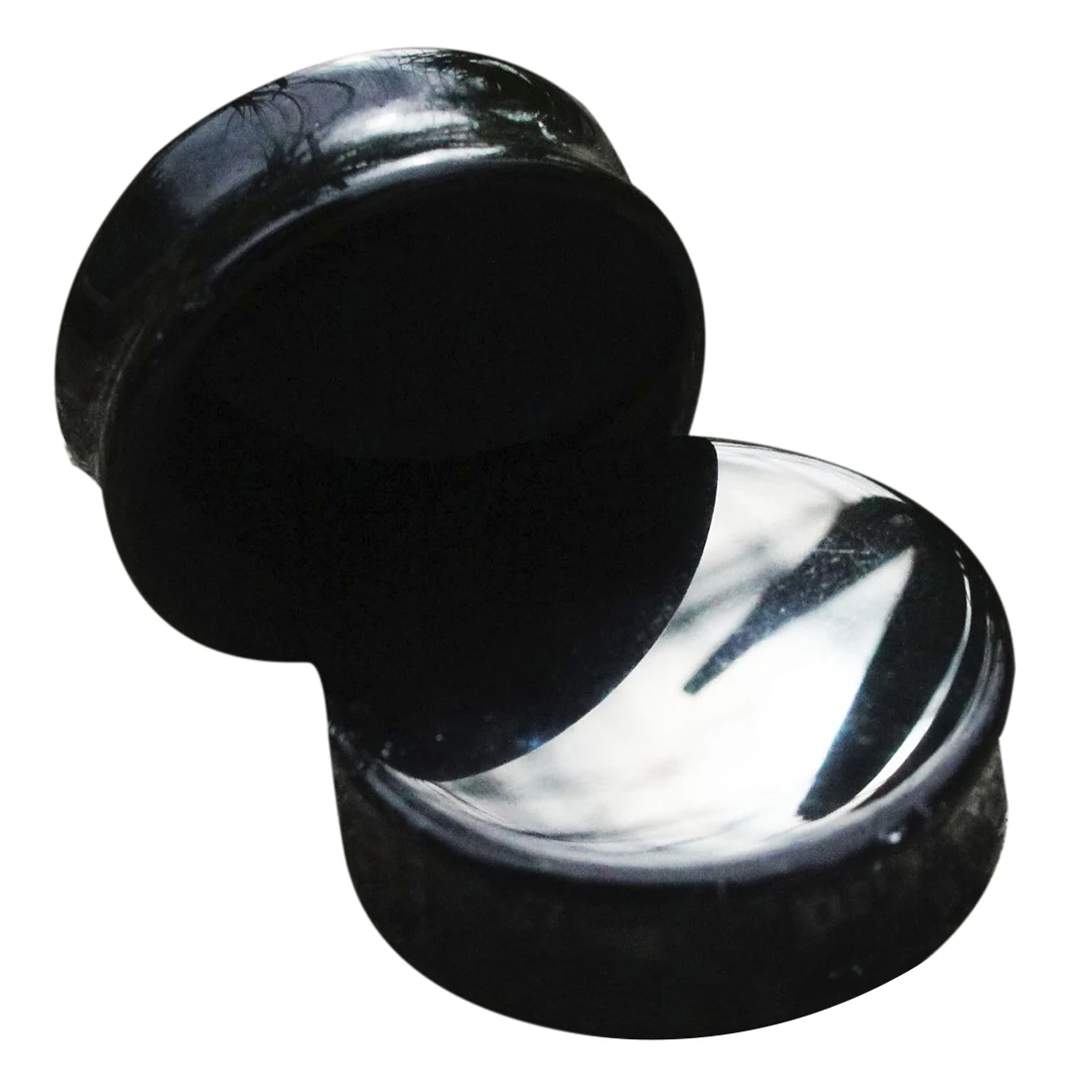 

1 Pair Black Onyx Organic Natural Polished Solid Stone Ear Plug, 12mm