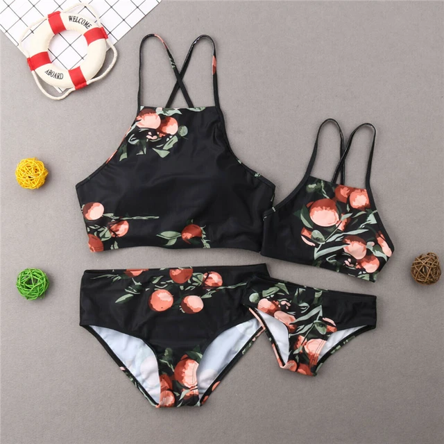 {Excellent|Wonderfull|Very Good|Very Recommended} Family Matching Swimswear Mother And Daughter Clothes Mother And Daughter Swimsuit Women Bikini Set Floral Swimsuit Beachwear Cheap Price