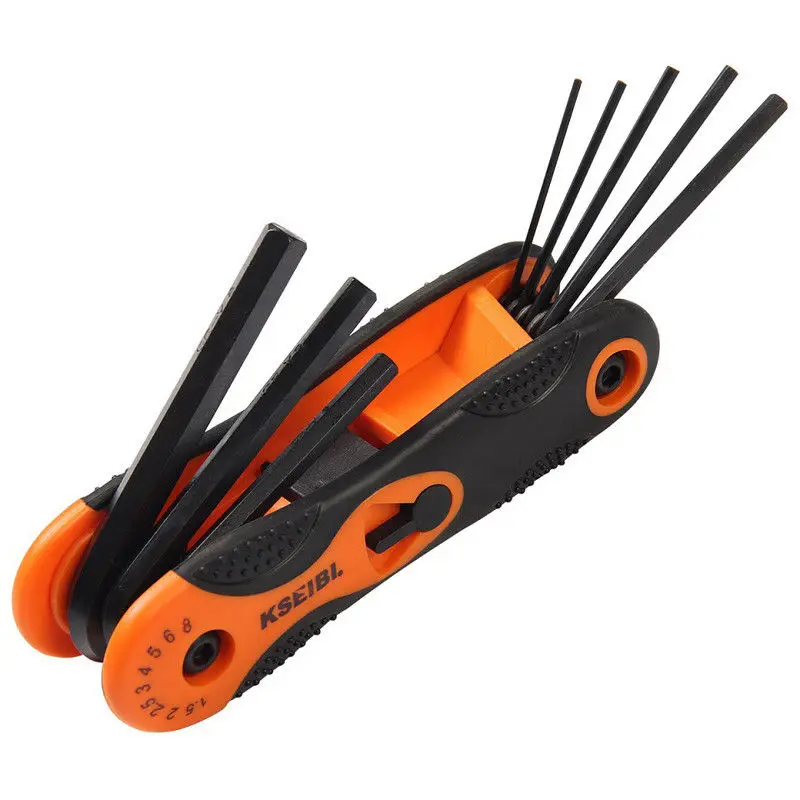 

8pcs Folding Hex Key Allen Key Set Pocket Allen Keys Kit Alan Alen Key Car Bike