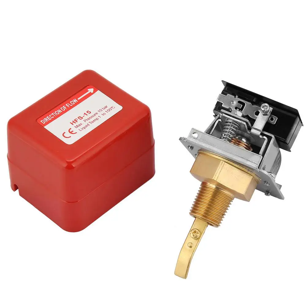 

1/2 Water /Paddle Flow Switch Thread Connection SPDT Contacts Red(Partial Stainless Steel Type) Water flow switch