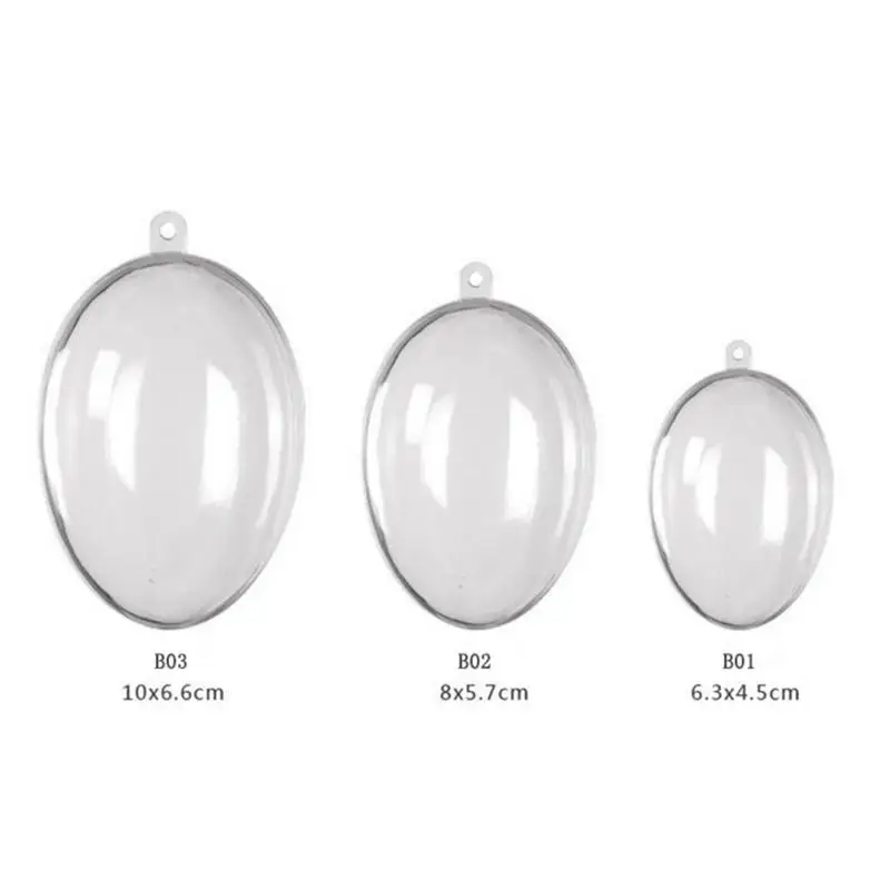 Easter Transparent Egg Plastic Clear Ornament Kids Candy Gift Box Party Wearing Flower Wedding Hanging Decorative Ball | Дом и сад