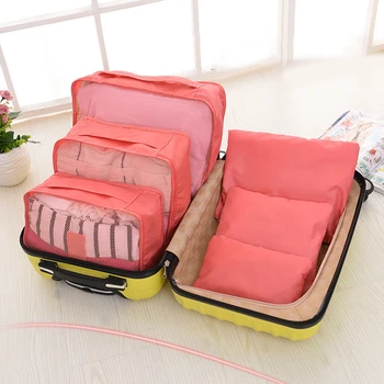 

6 Pieces Of Waterproof Padded Clothing Finishing Travel Storage Bag Clothes Shoe Cabinet Wardrobe Large Suitcase Shoe Bag
