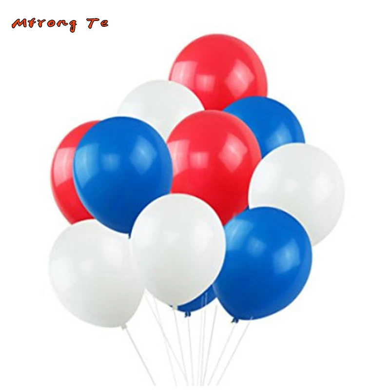 

25pcs/lot 12" latex Balloons hero Themed Party Decors Blue Yellow White Red Balloons for Baby Shower First Birthday Decors