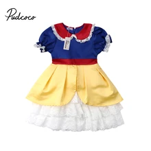 Pudcoco/платье для маленьких девочек Новинка года; кружевное платье принцессы с бантом для девочки преддошкольного возраста; Вечерние платья подружки невесты; торжественное платье Белоснежки