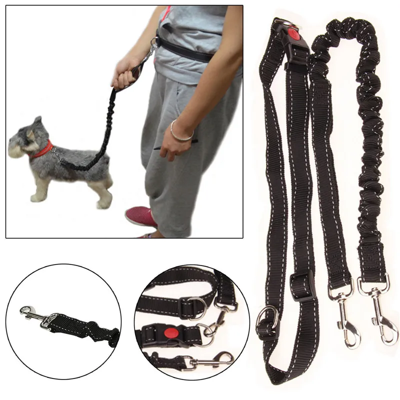 Dog Leash Lead Waist Belt Adjustable Hands Free For Jogging Walking Runningin Leashes from Home