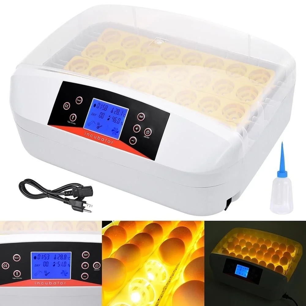 

56 Eggs 80W Digital Intelligent Auto Incubator Temperature Control Digital Auto Poultry Hatcher Fully Automatic Home Hatching