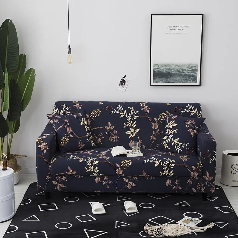 الأزهار مرونة غطاء أريكة قطاعات تمتد الأغلفة لغرفة المعيشة غطاء أريكة L شكل كرسي غطاء 1/2/3/ 4 مقعد 24 الألوان