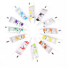 12 цветов 12 мл Профессиональный набор акварельных красок яркая Акварельная краска пигмент с 3 кистями ручная роспись товары для рукоделия