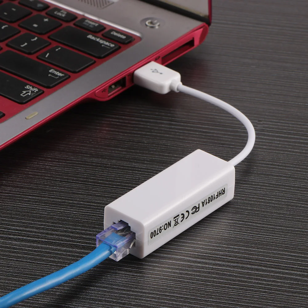

USB Ethernet Adapter USB to RJ45 Lan Network Card for Windows8 XP for Mac OS Under V10.4 for Laptop PC RC9700