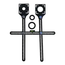 Tile Hole Locator - Multi-Functional Adjustable Tool Masonry Glass Fixed Punch Angle Measuring Ruler Tile Artifact Template