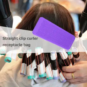 

Hair Curler Mat Non-slip Heat Resistant Mat Storage Pouch Hair Straightener Curler Pad Bags