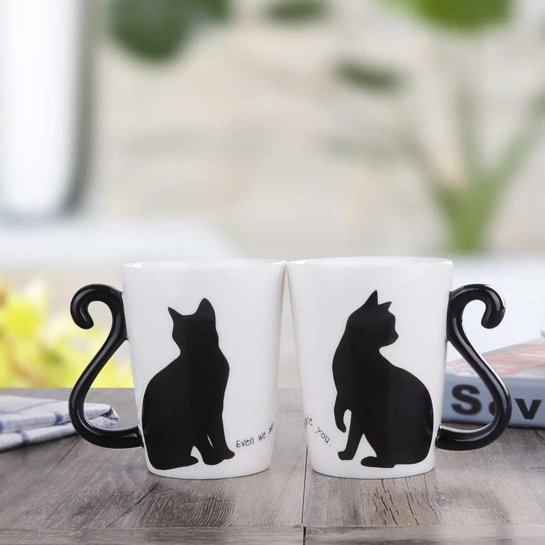 Кофейная кружка с милым котом японская керамическая чайная чашка парные чашки и