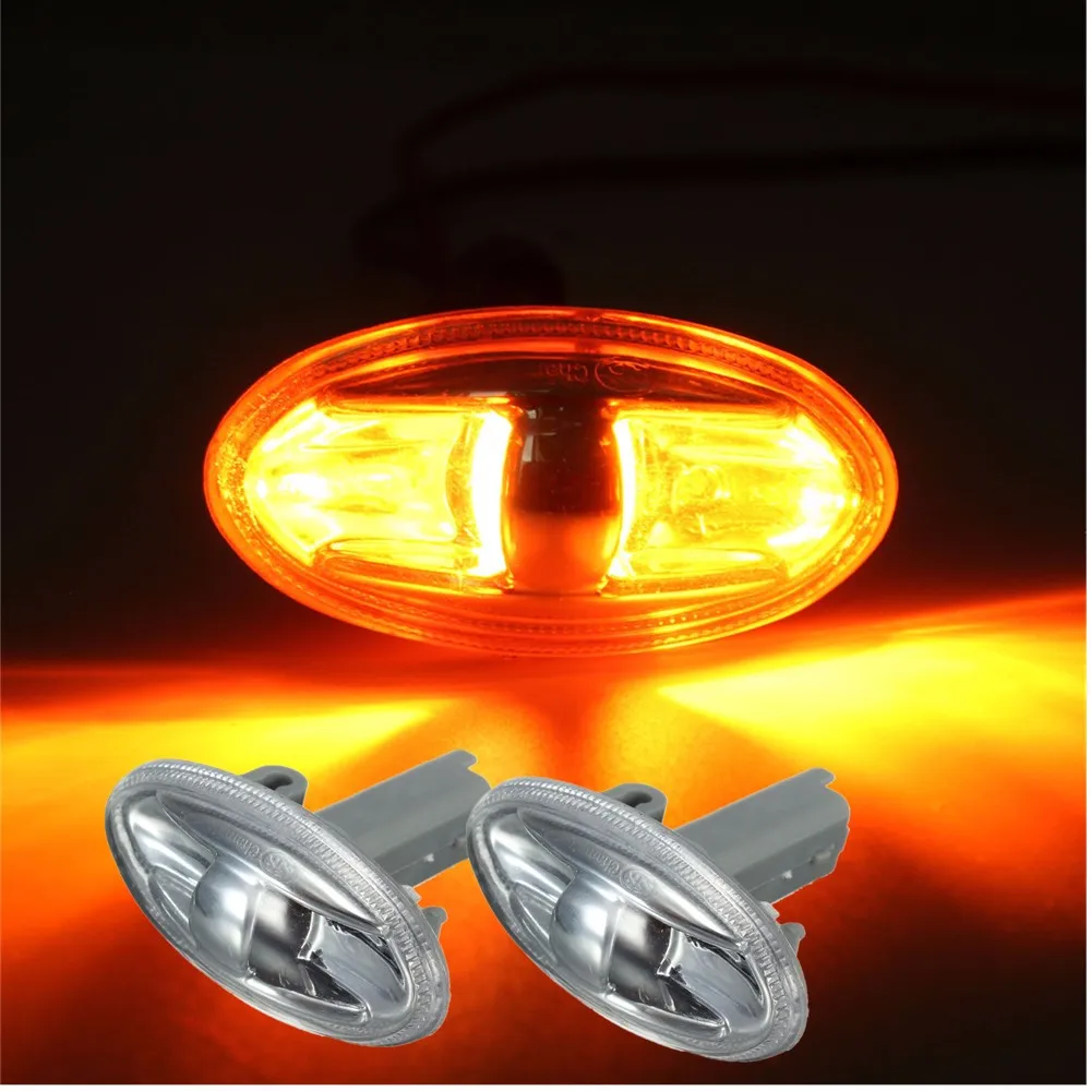 

2Pcs Partner Side Indicator Repeater Light Lamp Bulb For Peugeot 108 107 407 206 1007 Amber