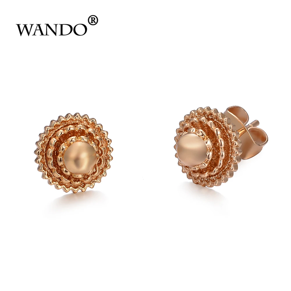 

WANDO small Earrings Stud For Women Girls Female Jewelry Bead Round Ethiopian African American European Earrings e36