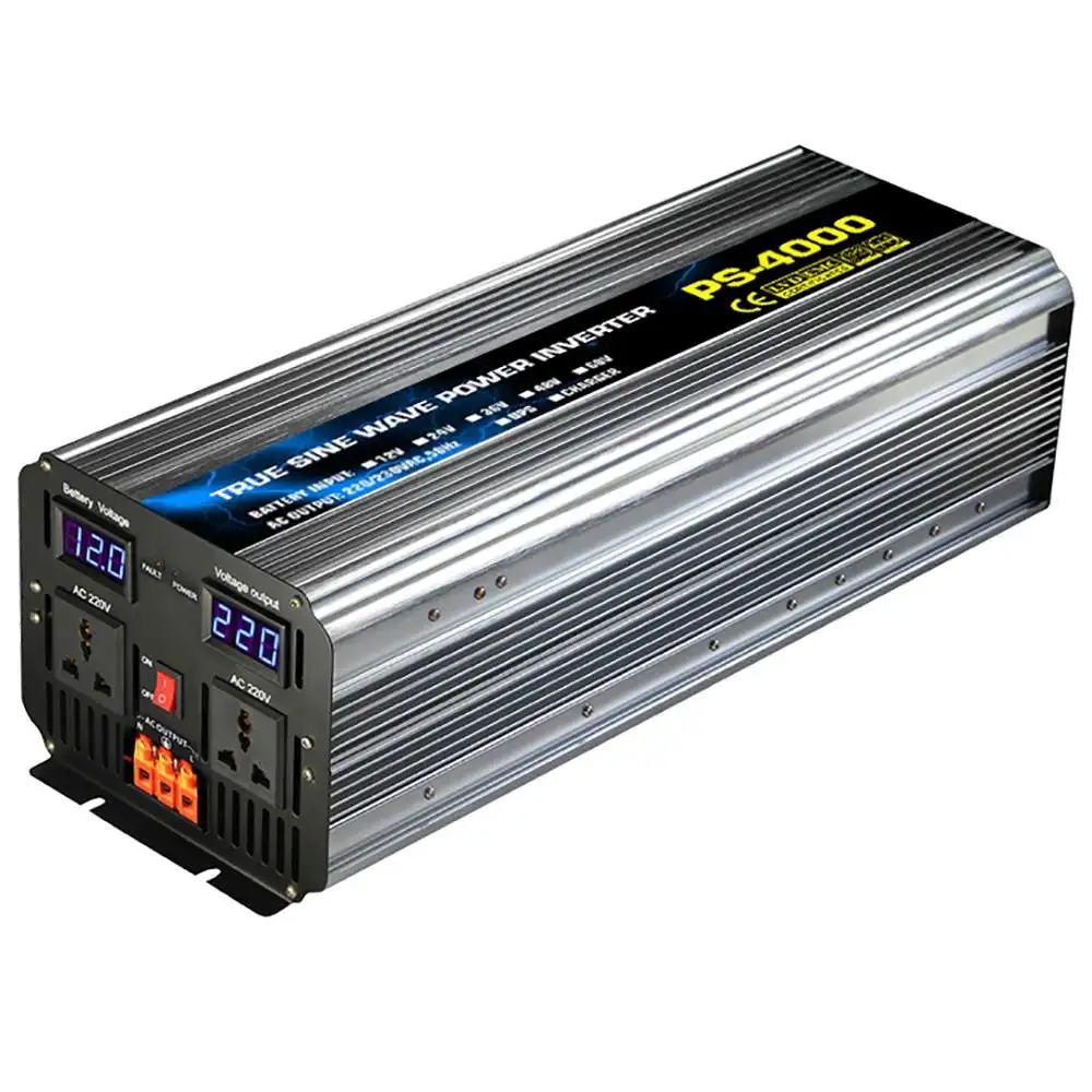 

NEW 4000W Peaks Intelligent Solar Inverter DC to AC 24V/48V to 220V Pure Sine Wave Power Inverter For Home/Car/Industry