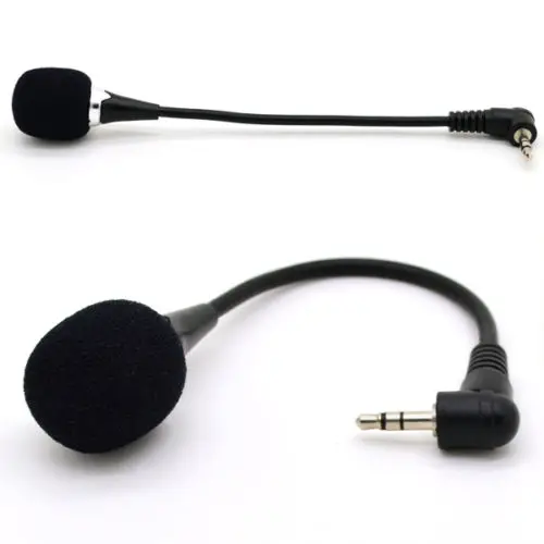 3.5mm Jack Mini Flexible Neck Microphone Mic For PC Laptop MSN Skype Black 1pcs |