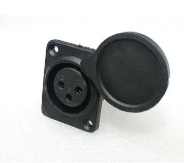 Best 10pcs/lot female XLR connector, 3 pole waterproof XLR female plug Dustproof with a cover for ebike use 0
