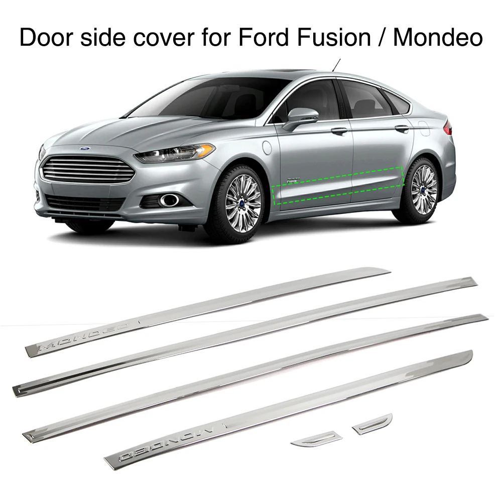 US $85.70 Car Door Side Cover Strip Exterior Trim Guard For Ford Fusion Mondeo 20132018 Stainless Steel 6pcs