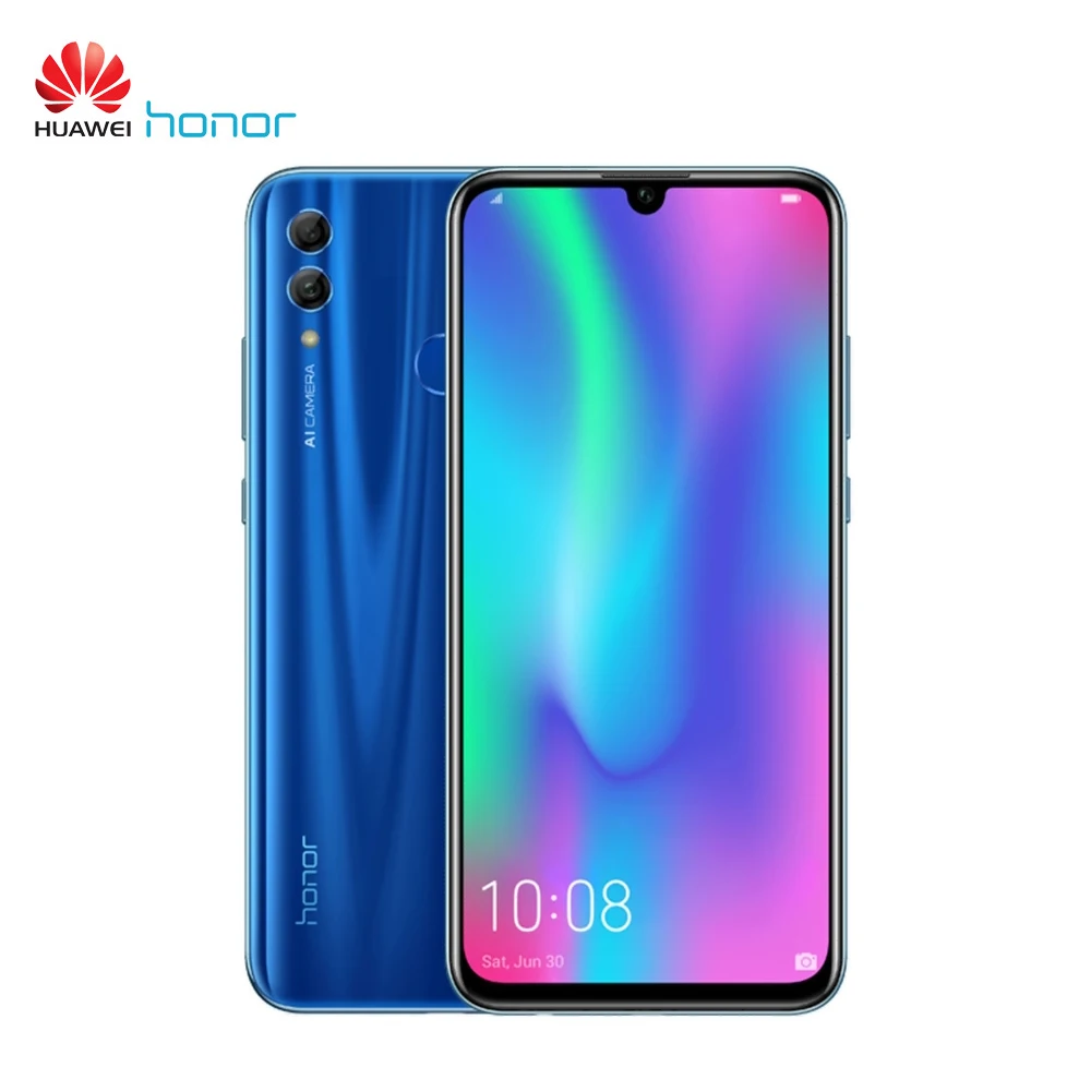 Глобальная версия Honor 10 Lite 6,21 ''FHD 3 ГБ 32 ГБ/64 ГБ 24 Мп+ 13 Мп Android 9,0 Восьмиядерный 3400 мАч сканер отпечатков пальцев